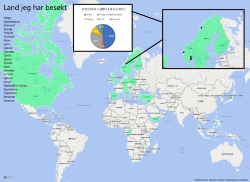 Countries and cities