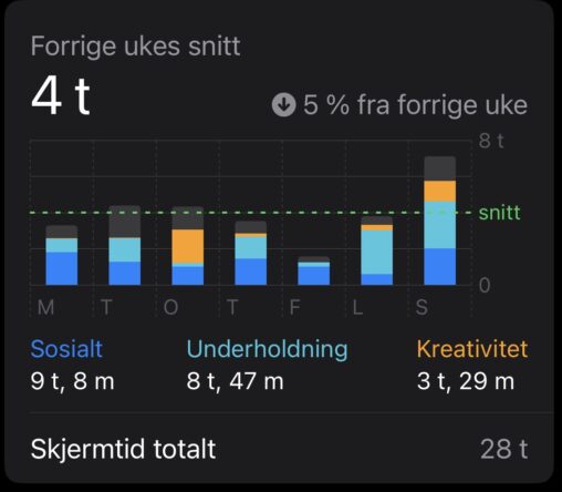 Skjermtid hos student