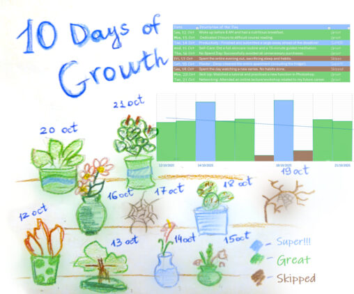 quantitative progress across 10 days
