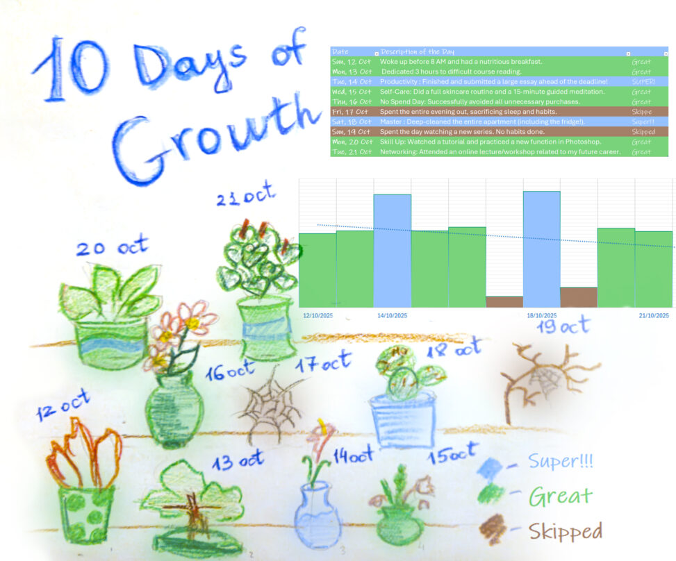 quantitative progress across 10 days