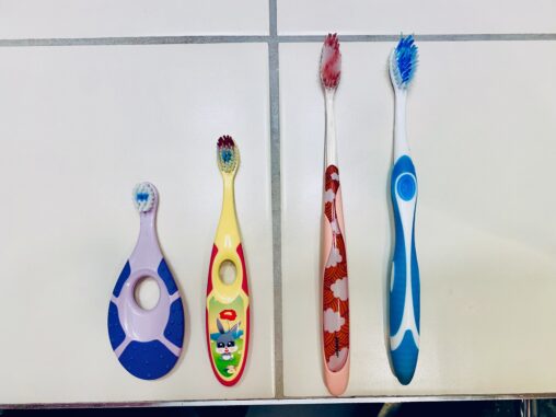 Familiens tannbørster