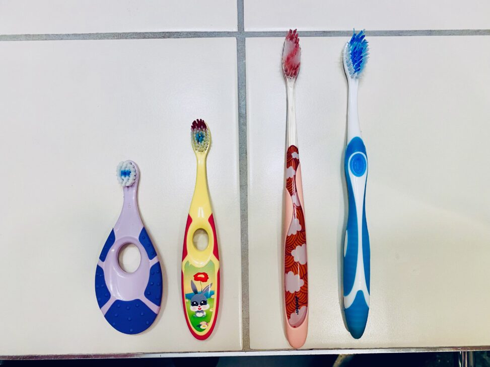 Familiens tannbørster