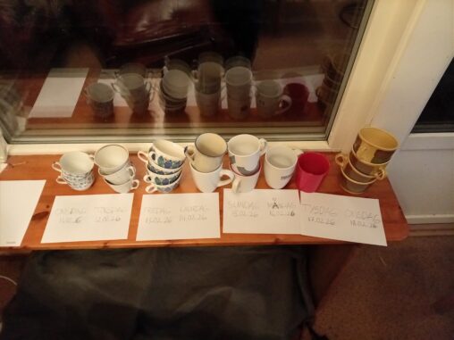 Illustrasjon av Te-koppar frå onsdag den 11.02. til onsdag den 18.02.2026