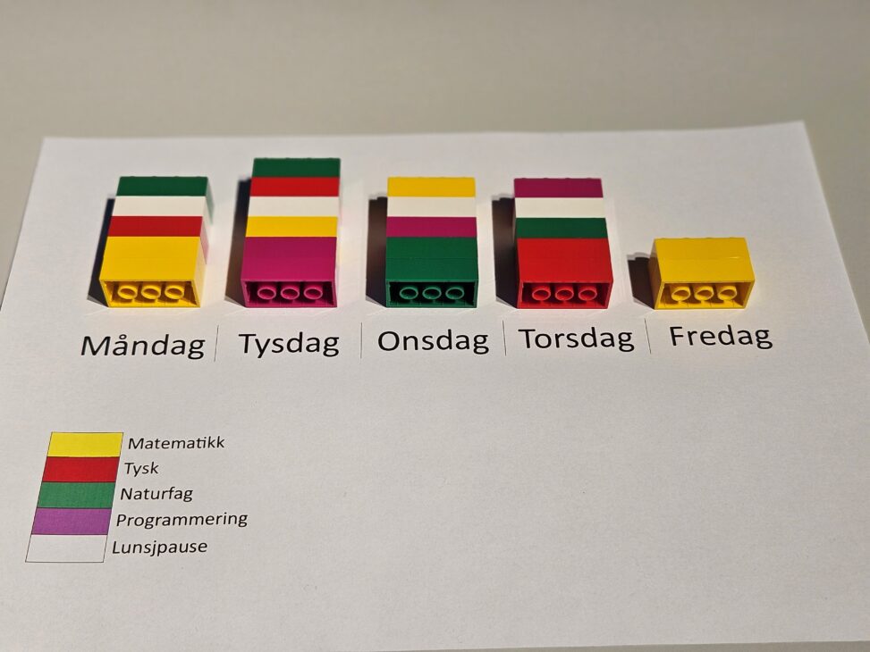 Min timeplan på skulen