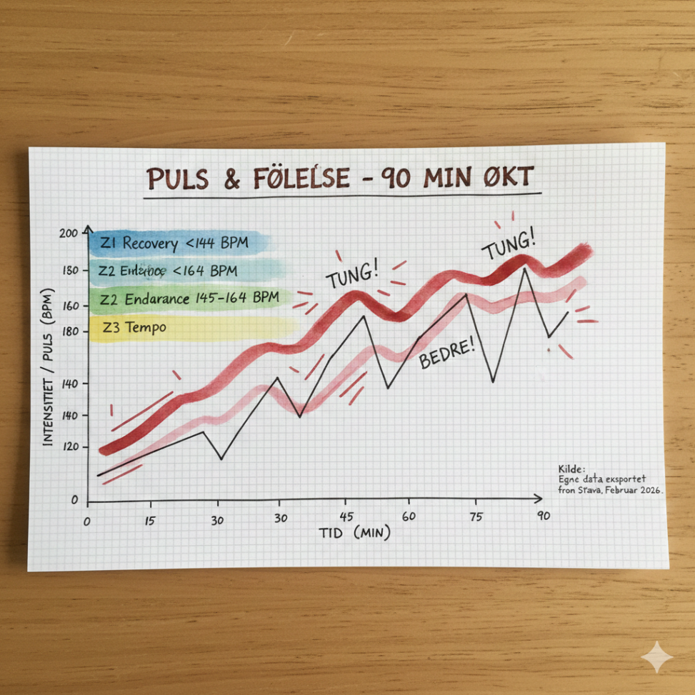Strava viser ofte bare watt, fart og puls. Men hva med følelsen? Data: Hent ut pulsdata fra din siste økt, men kombiner det med \\\\\\\\