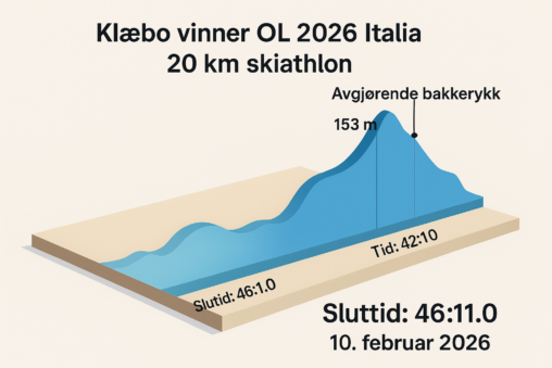 Klæbo skiatlon 20 km VinnerLøp OL 2026