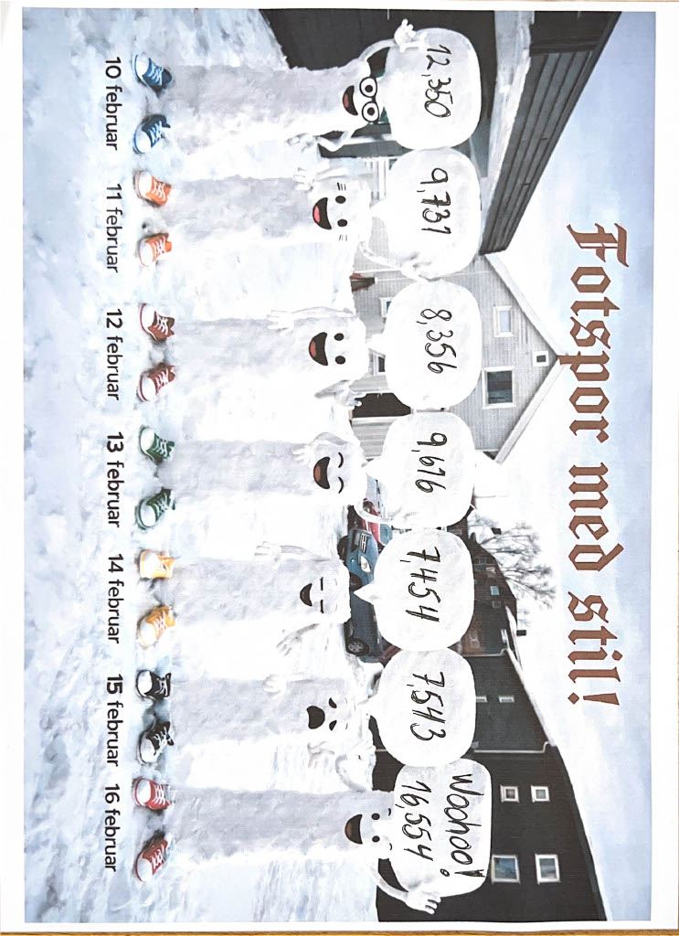 Steps on Norwegian snow between 10th February to 16th february