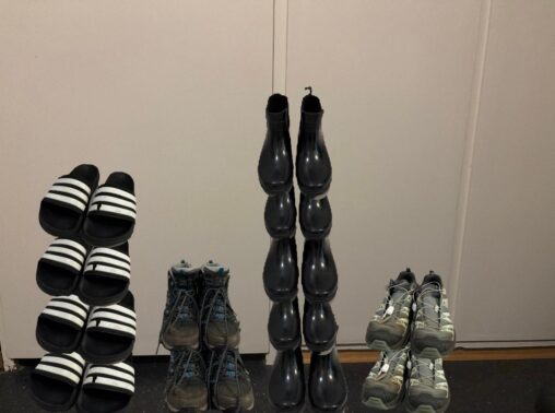 Data visualization of how many times I wore each shoe during the week